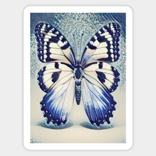 Blue Watercolor Butterfly Sticker